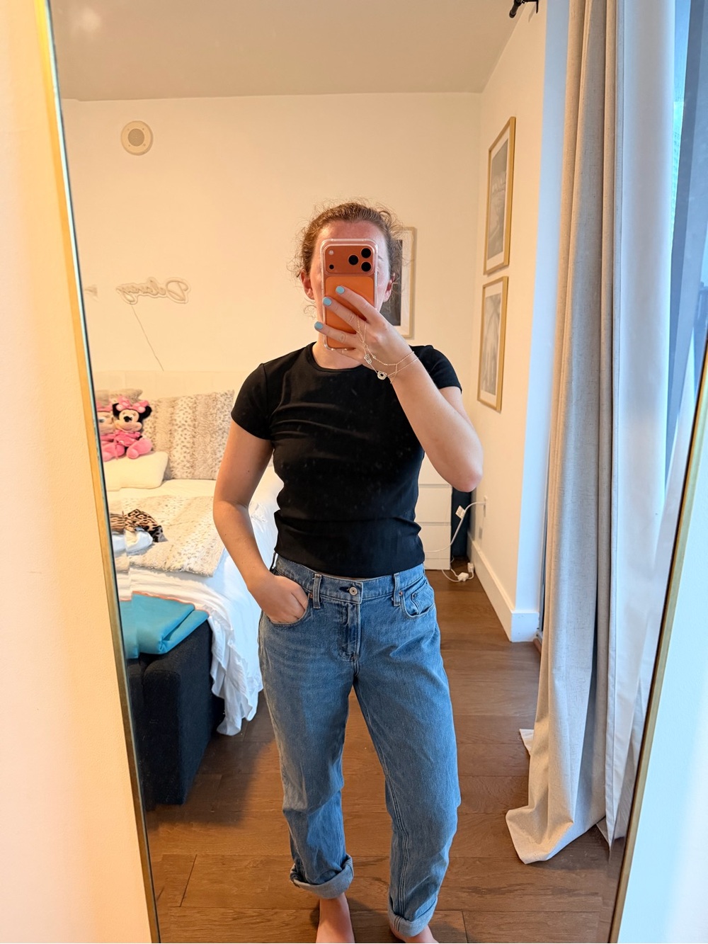 Abercrombie & Fitch Straight Leg Jeans in Light Blue
